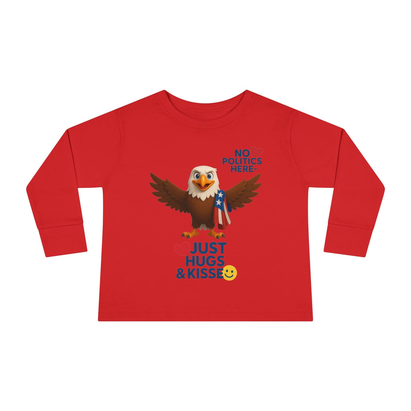 Cute Toddler Long Sleeve Tee with Fun Eagle Design | Perfect for Playdates, Family Events, Holidays, Kids' Parties, Gifts