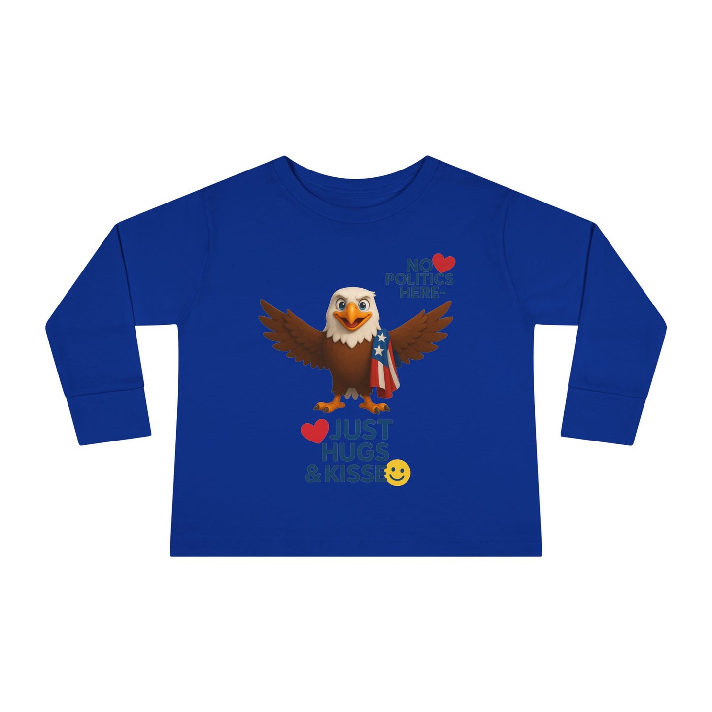 Cute Toddler Long Sleeve Tee with Fun Eagle Design | Perfect for Playdates, Family Events, Holidays, Kids' Parties, Gifts