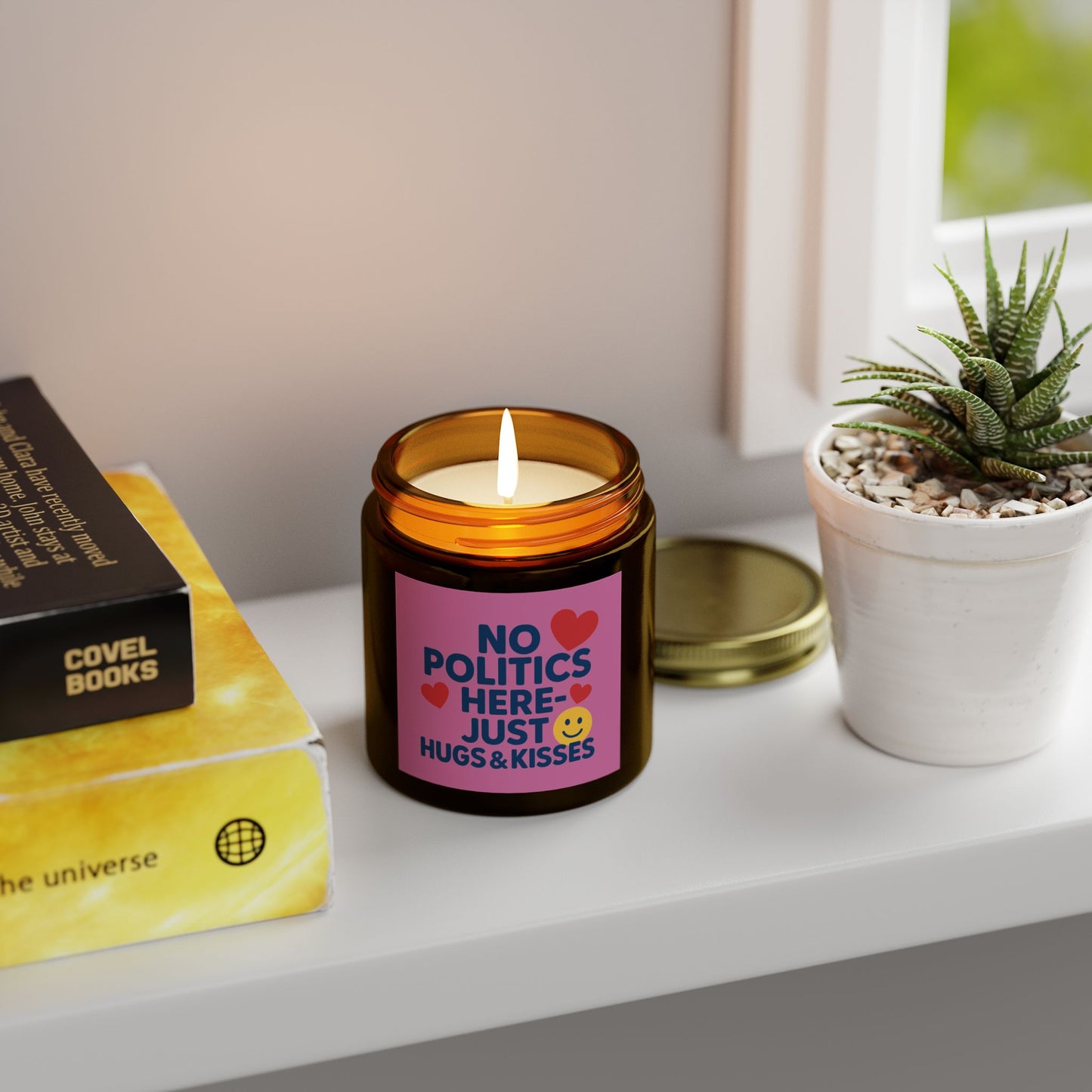 Scented Candle with Positive Message, Relaxing Aromatherapy Gift, Home Decor, Self-Care Essential, Valentine's Day Gift, Mindfulness