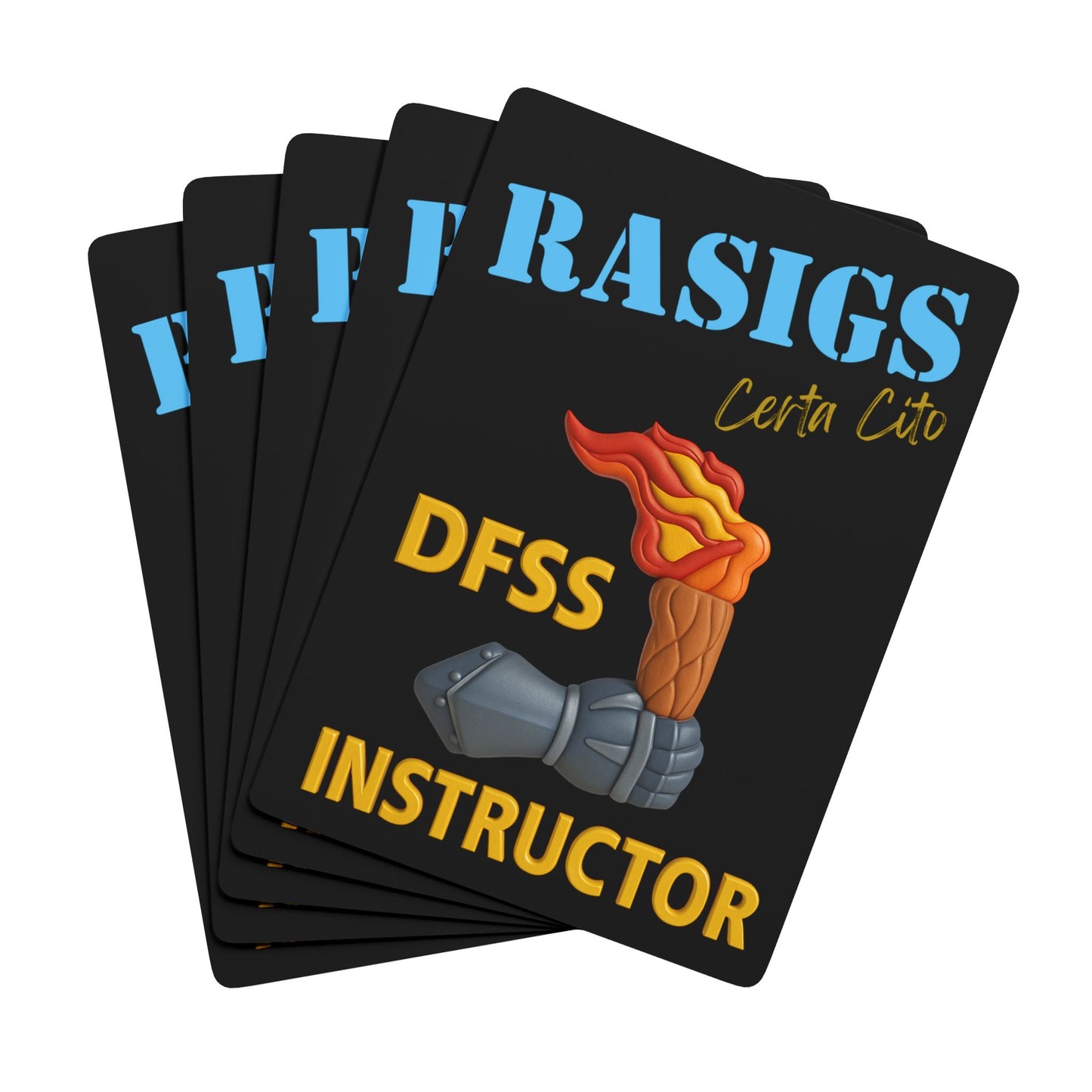 DFSS Instructors Playing Cards