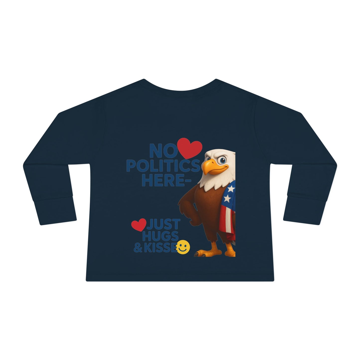 Cute Toddler Long Sleeve Tee with Fun Eagle Design | Perfect for Playdates, Family Events, Holidays, Kids' Parties, Gifts