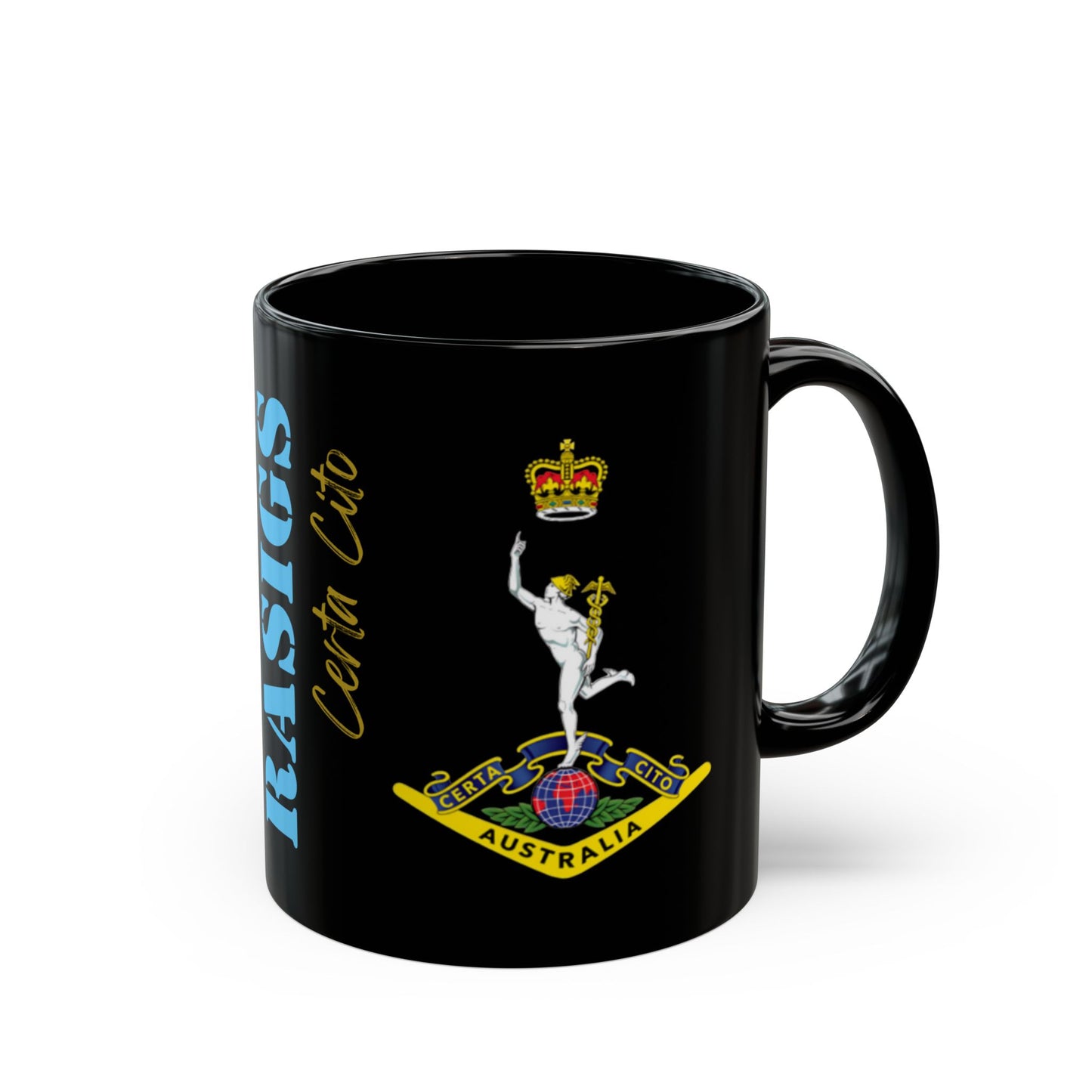 Certa Cito – RASIGS 100 Years of Service Black Mug