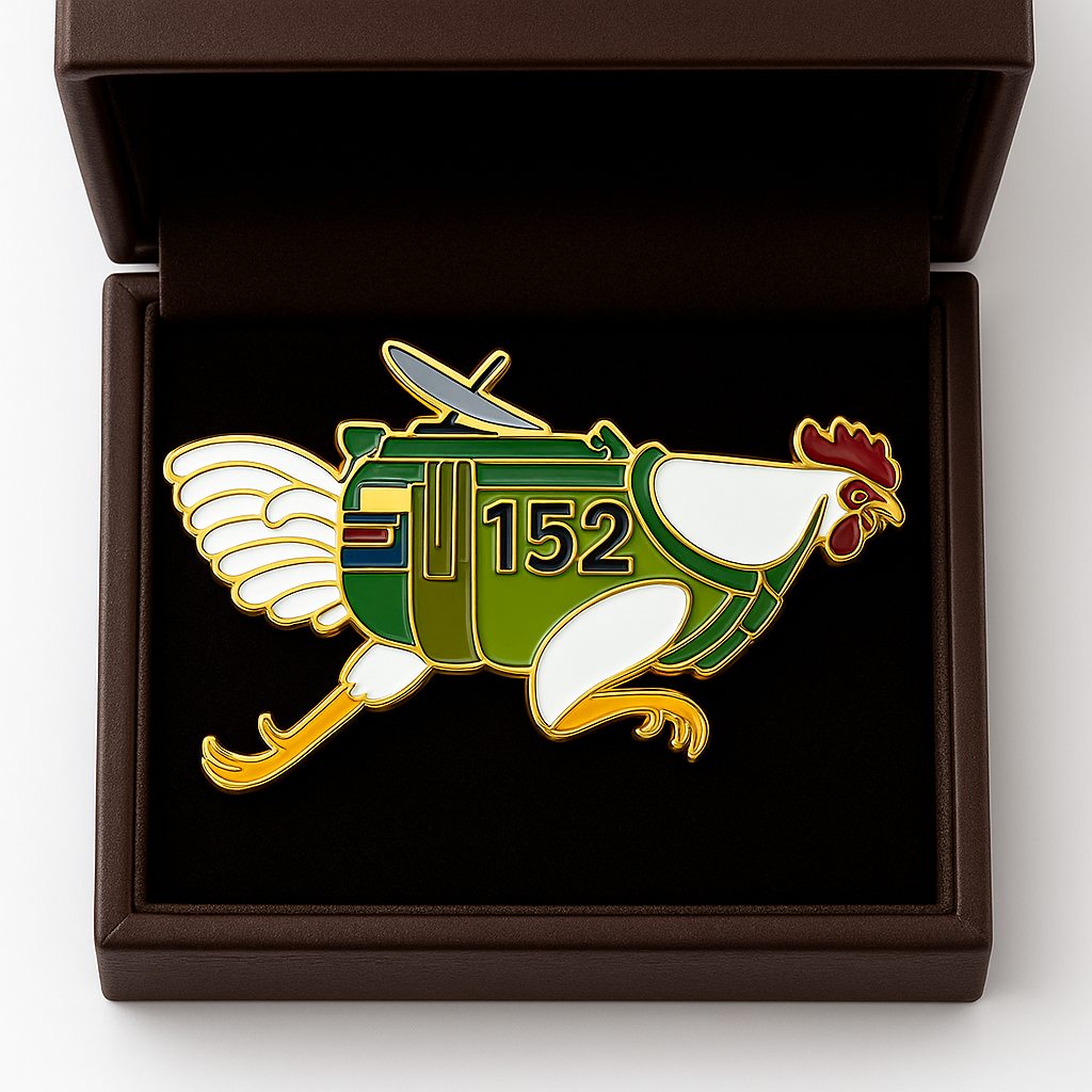 🐔 152 SIGNAL SQUADRON – “BATTLE CHOOK” HARD ENAMEL PIN