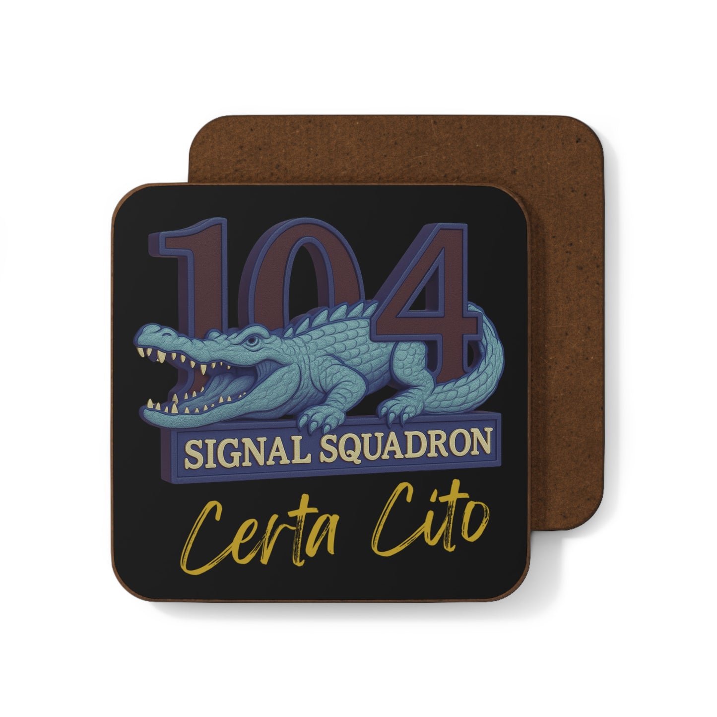Certa Cito 104 Sig Sqn Crocodile Patch Coaster