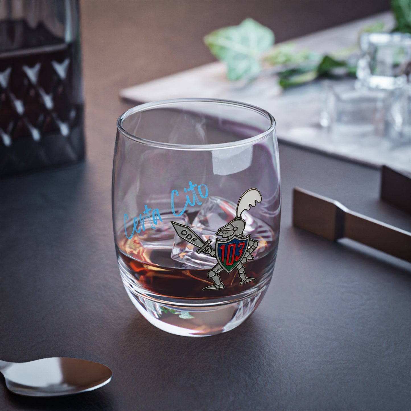 Certa Cito – 103 Sig Sqn Whiskey Glass