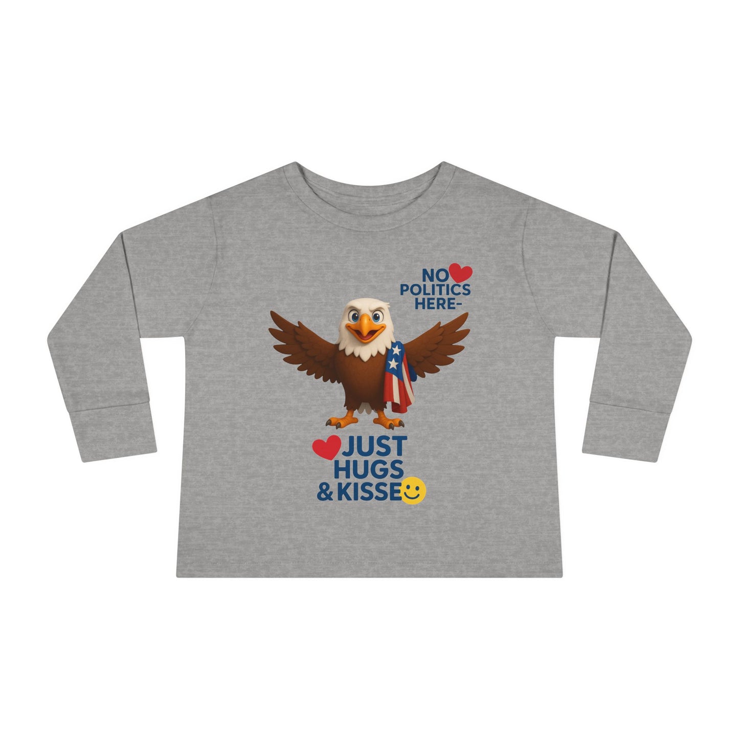 Cute Toddler Long Sleeve Tee with Fun Eagle Design | Perfect for Playdates, Family Events, Holidays, Kids' Parties, Gifts