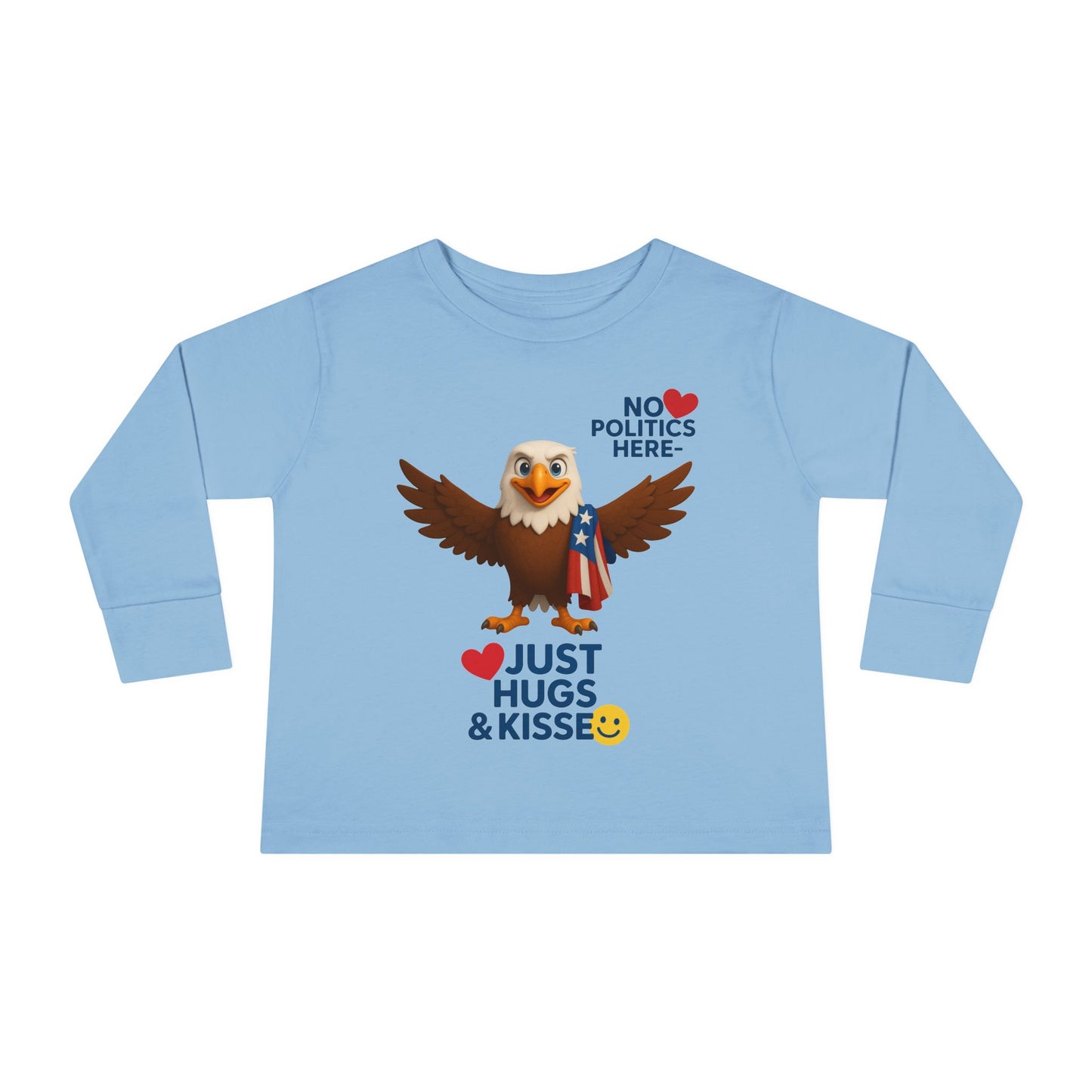 Cute Toddler Long Sleeve Tee with Fun Eagle Design | Perfect for Playdates, Family Events, Holidays, Kids' Parties, Gifts