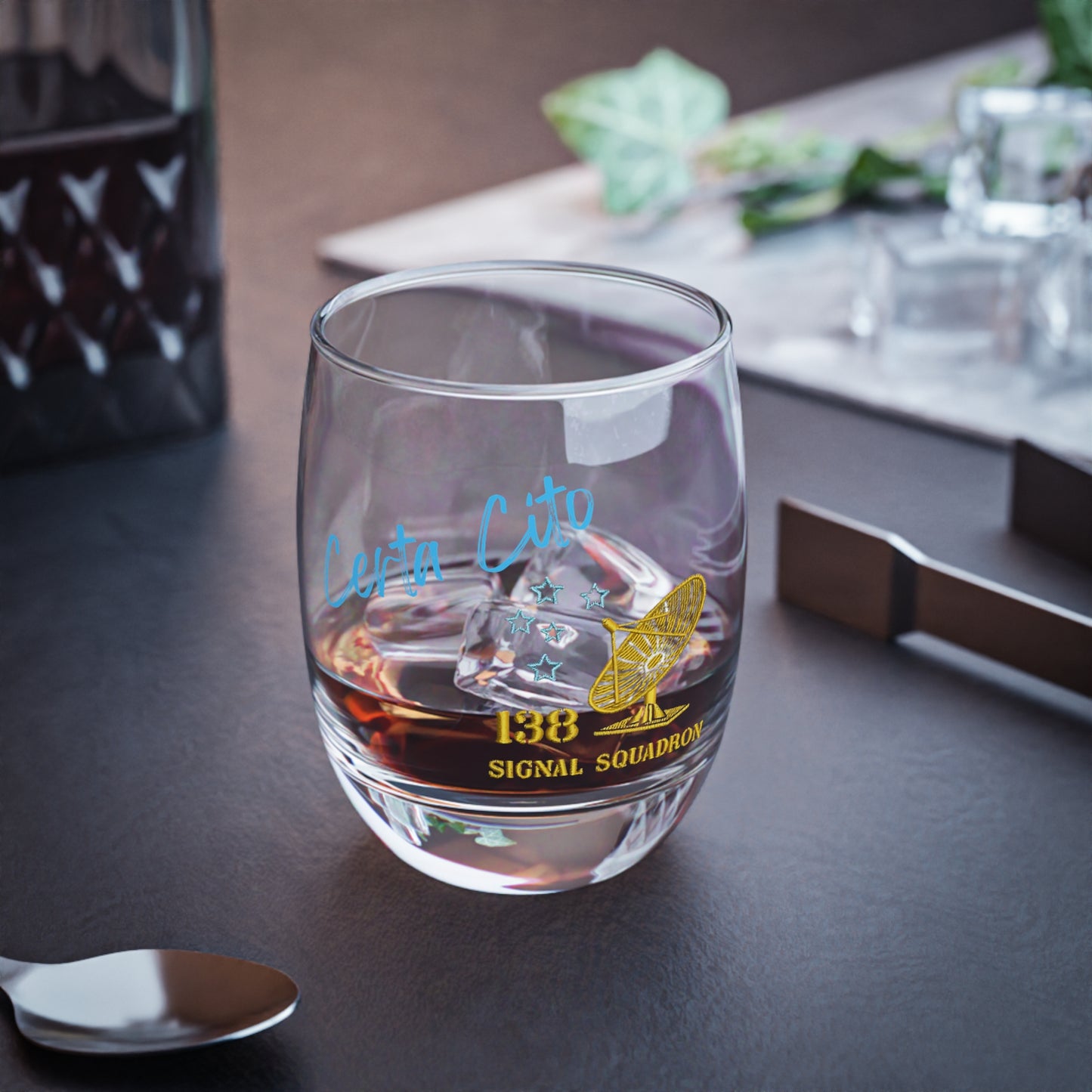 138 Sig Sqn Whiskey Glass