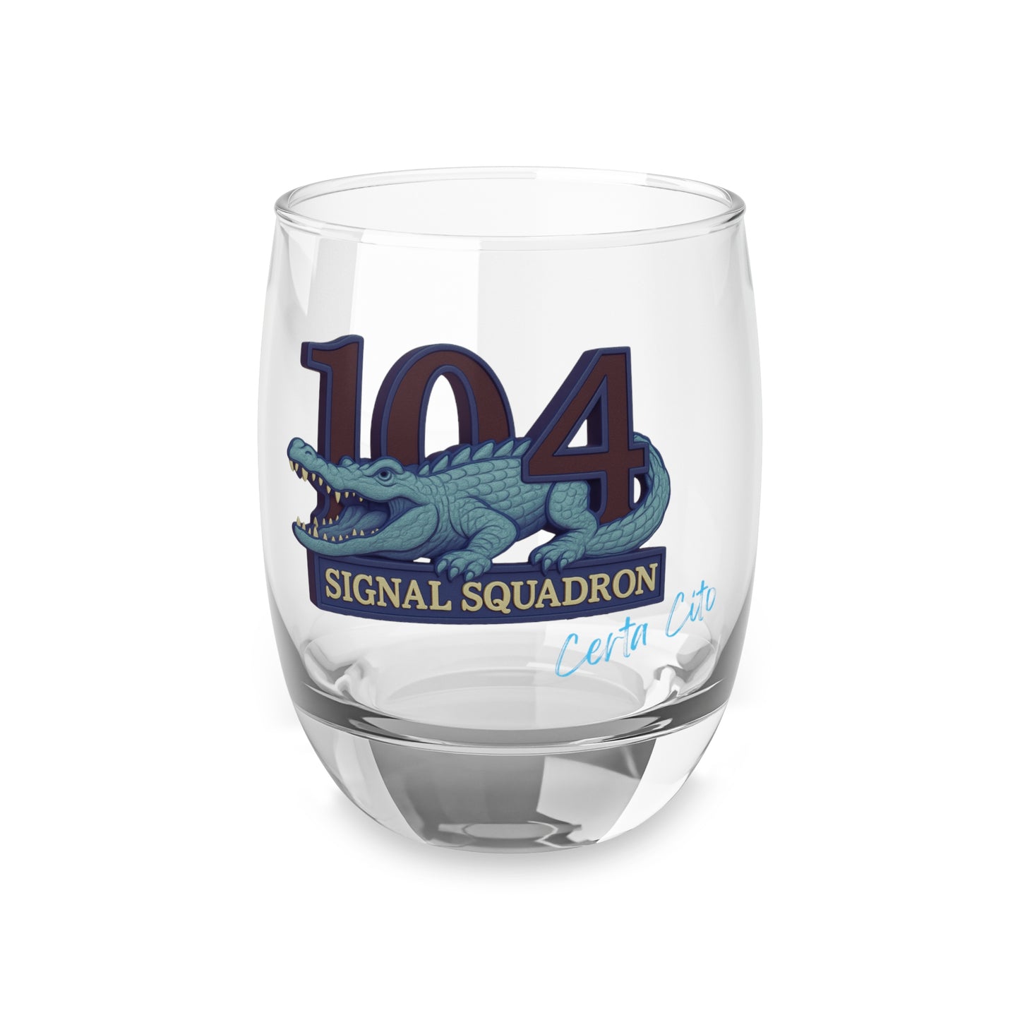 Certa Cito – 104 Sig Sqn Crocodile 90's Patch Whiskey Glass