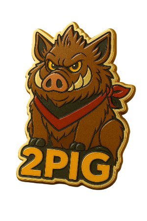 2 PIG โ HARD ENAMEL PIN ๐ Limited Edition