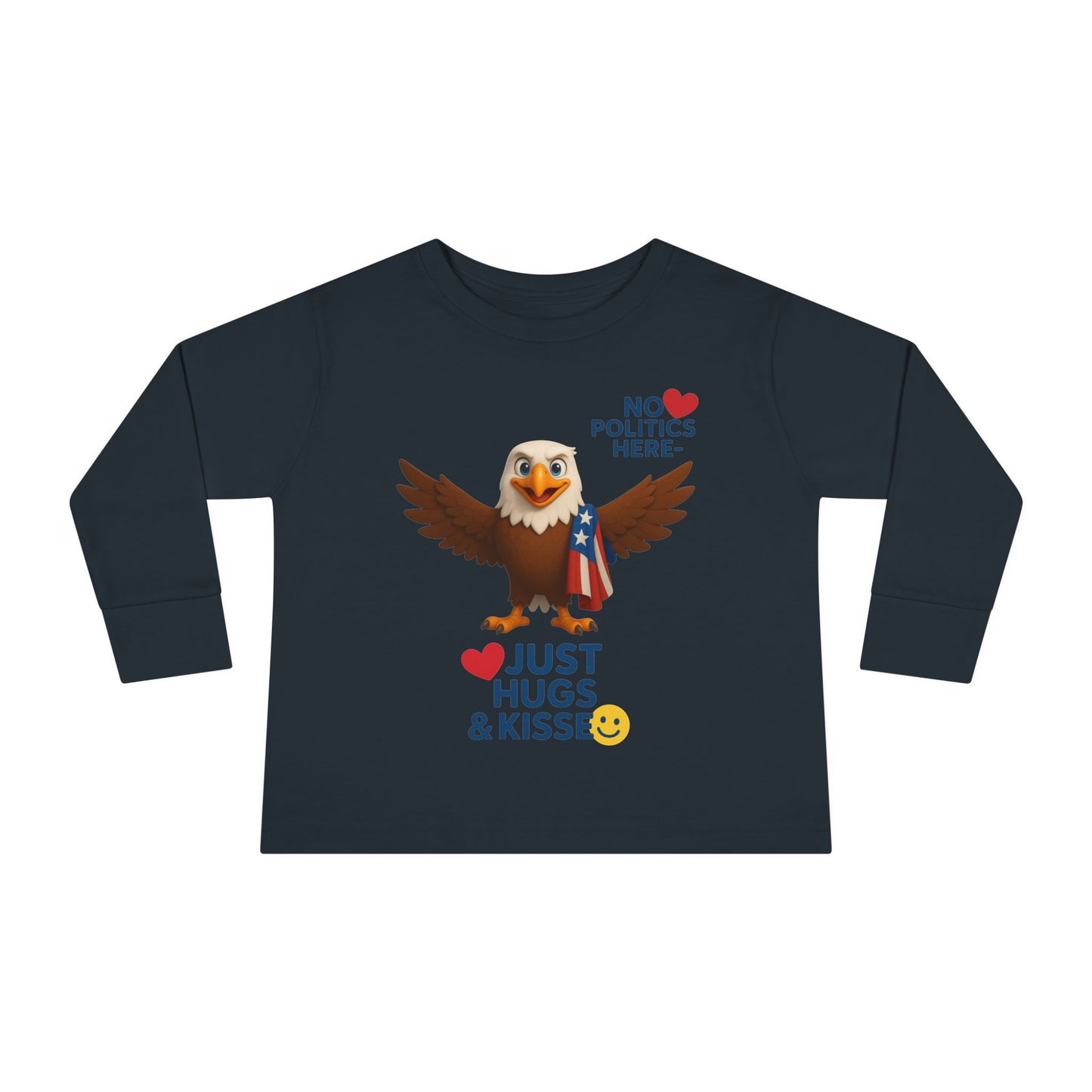 Cute Toddler Long Sleeve Tee with Fun Eagle Design | Perfect for Playdates, Family Events, Holidays, Kids' Parties, Gifts