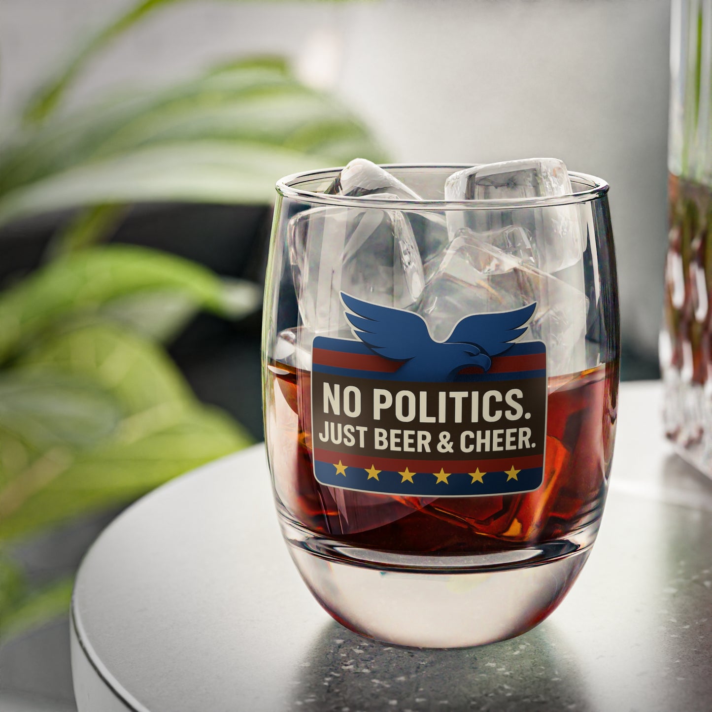 Whiskey Glass with Quote, Perfect for Barware Collectors, Gifts for Him, Home Decor, Political Party Gifts