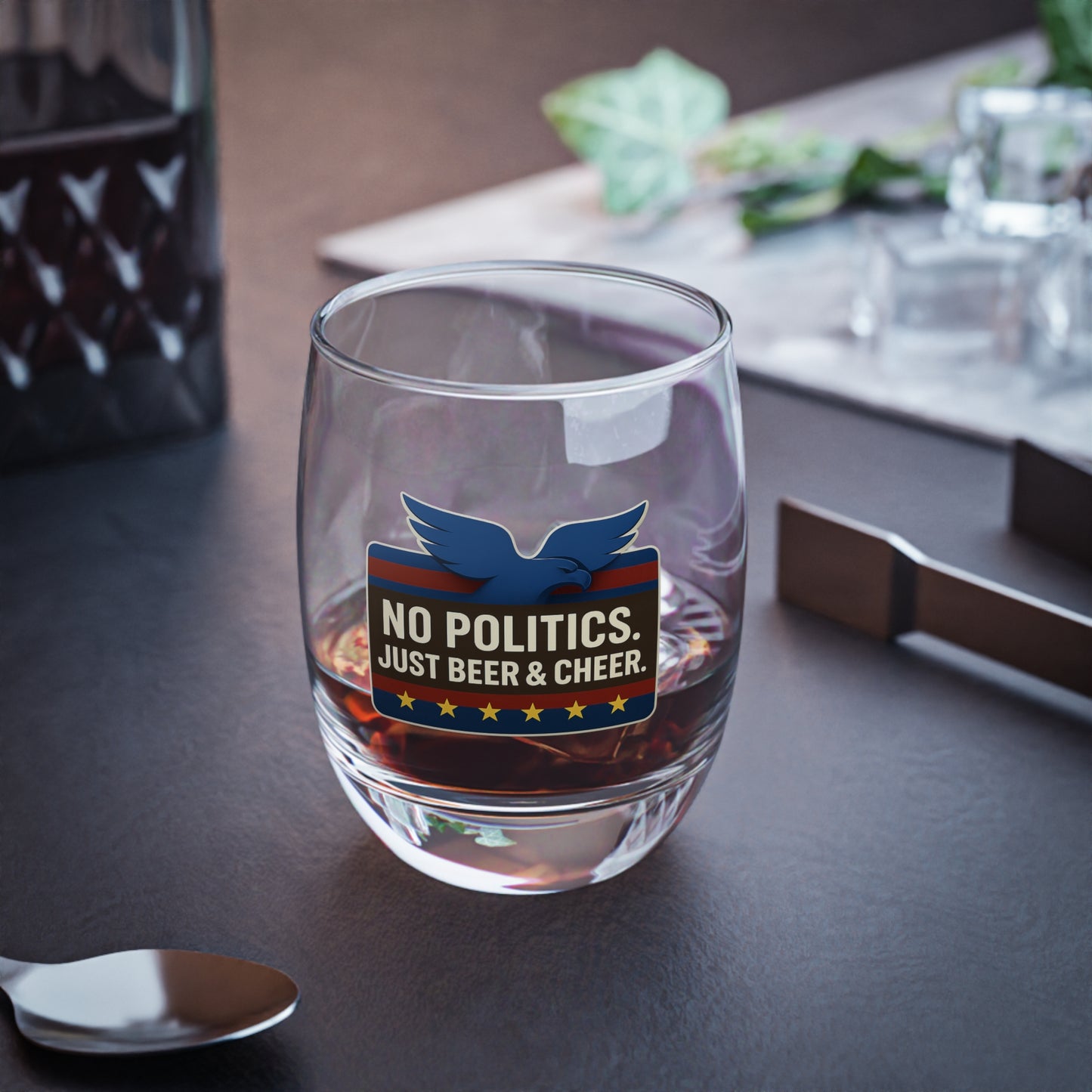 Whiskey Glass with Quote, Perfect for Barware Collectors, Gifts for Him, Home Decor, Political Party Gifts