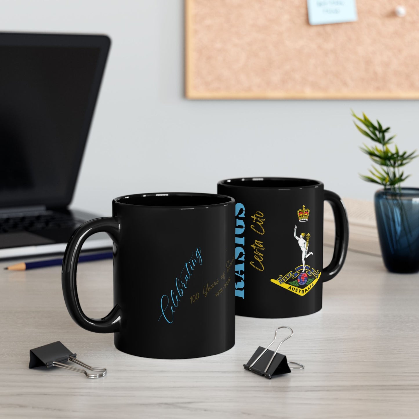 Certa Cito – RASIGS 100 Years of Service Black Mug