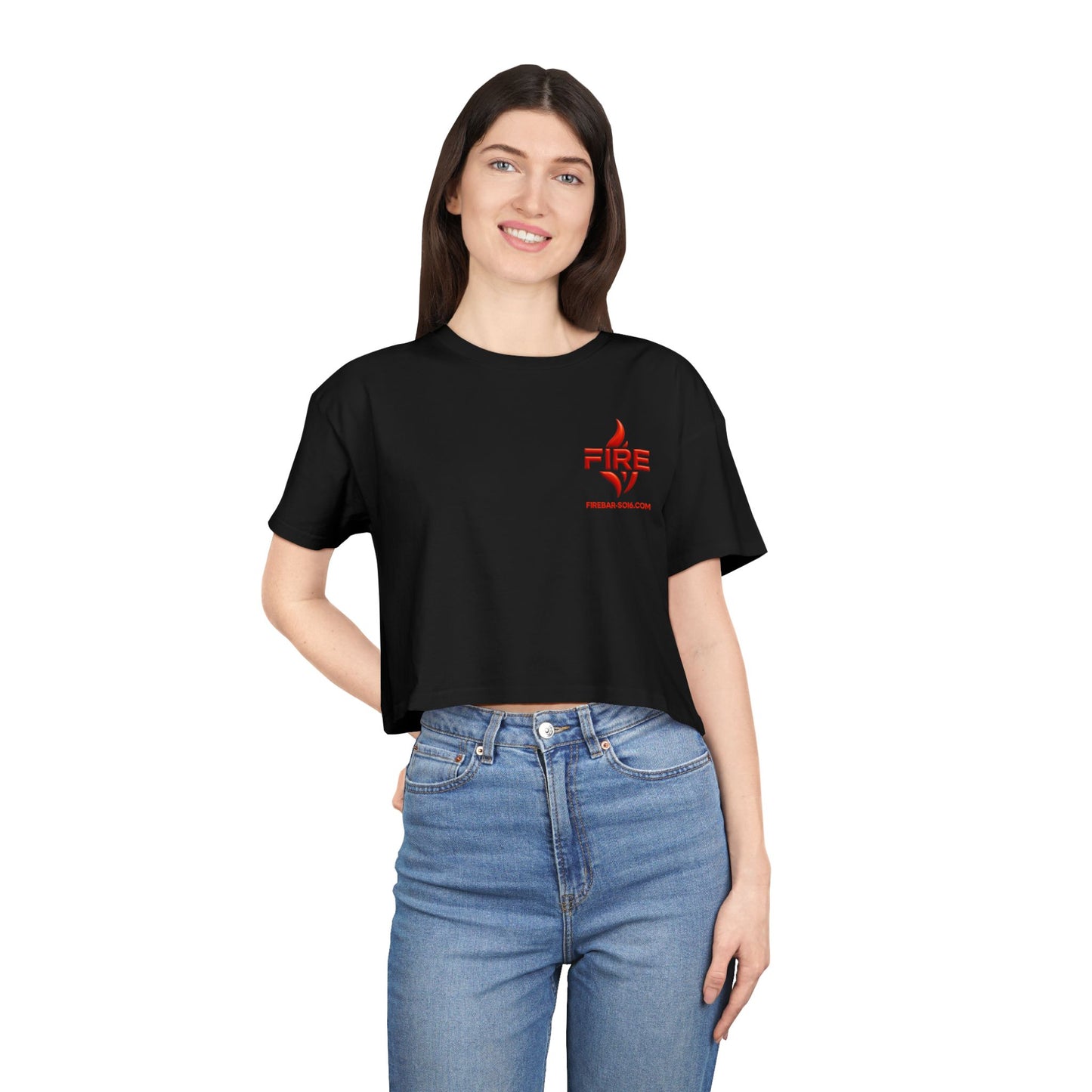 Women’s FireBar Crop Tee – Nightlife Edition