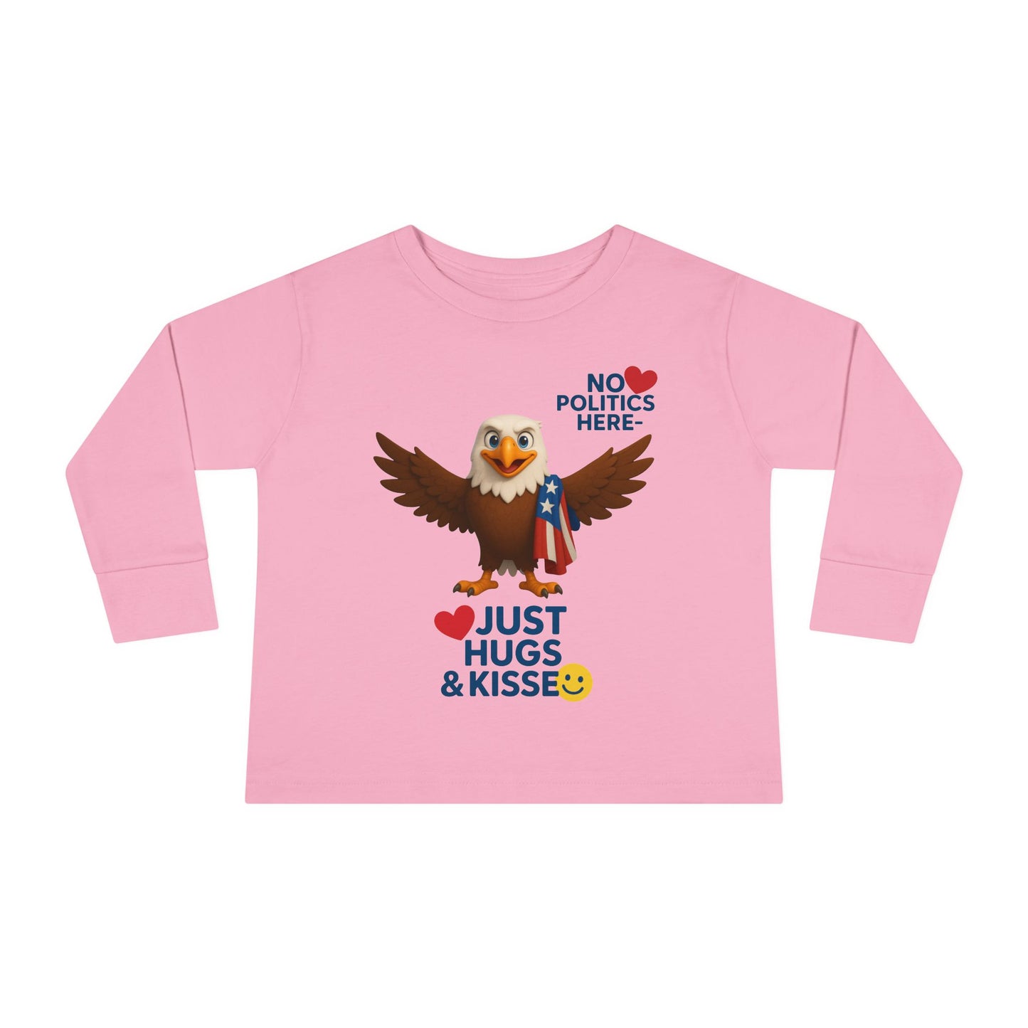 Cute Toddler Long Sleeve Tee with Fun Eagle Design | Perfect for Playdates, Family Events, Holidays, Kids' Parties, Gifts