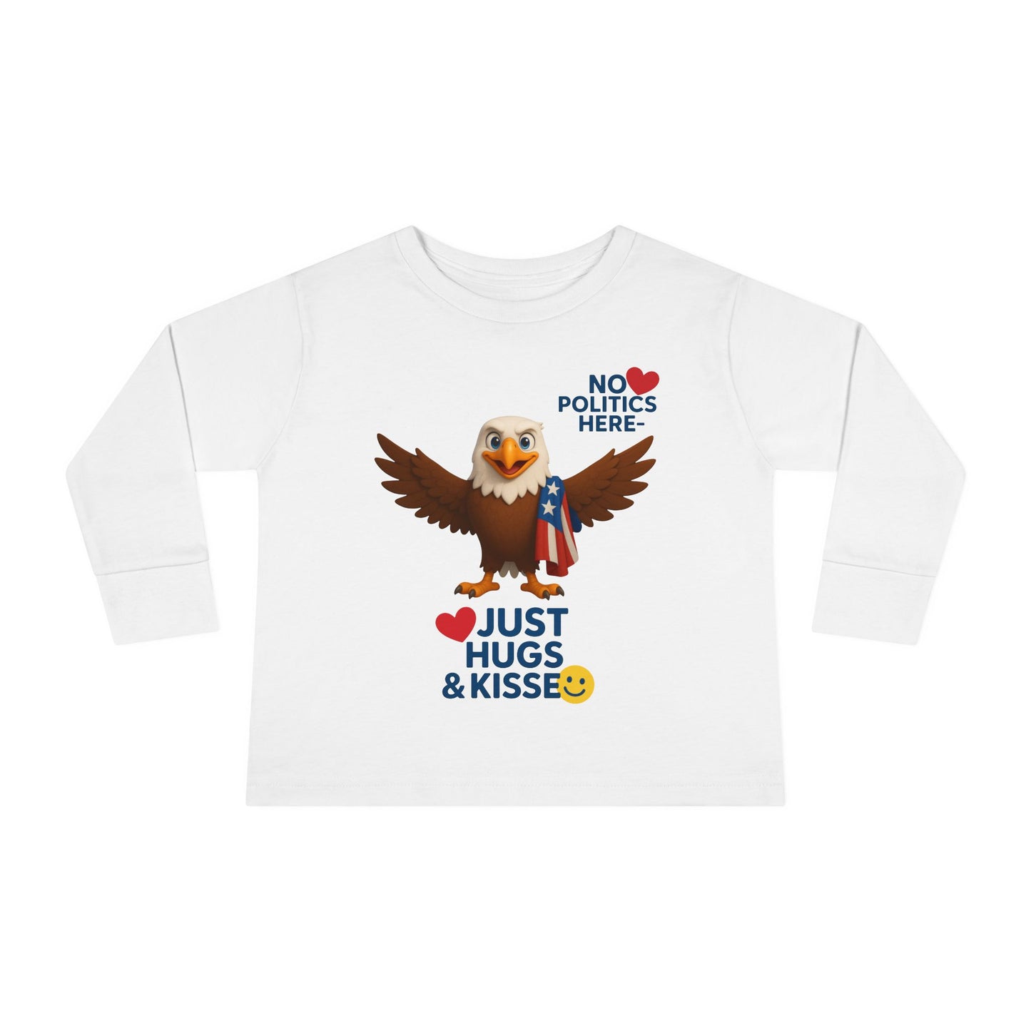 Cute Toddler Long Sleeve Tee with Fun Eagle Design | Perfect for Playdates, Family Events, Holidays, Kids' Parties, Gifts