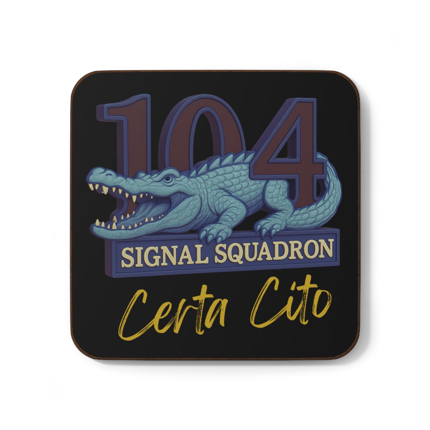 Certa Cito 104 Sig Sqn Crocodile Patch Coaster
