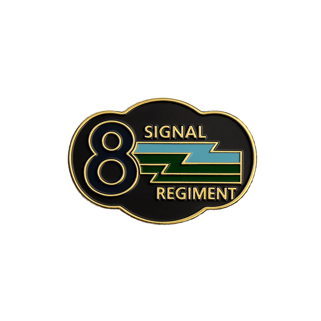 8 SIGNAL REGIMENT – HARD ENAMEL LAPEL PIN