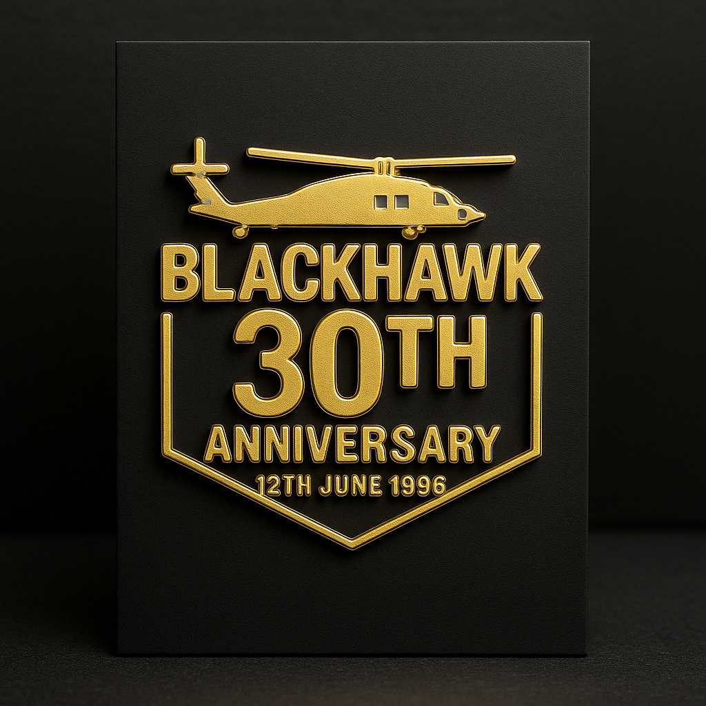 BLACKHAWK 30TH ANNIVERSARY HARD ENAMEL PIN