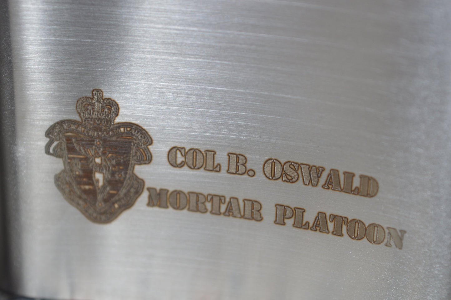 MUR Mortars Platoon Custom Laser-Engraved Flask (Stainless Steel)