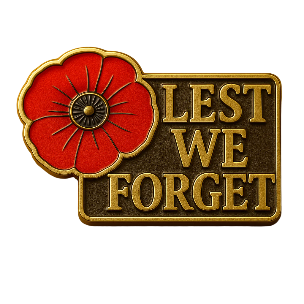 LEST WE FORGET – RED POPPY HARD ENAMEL PIN