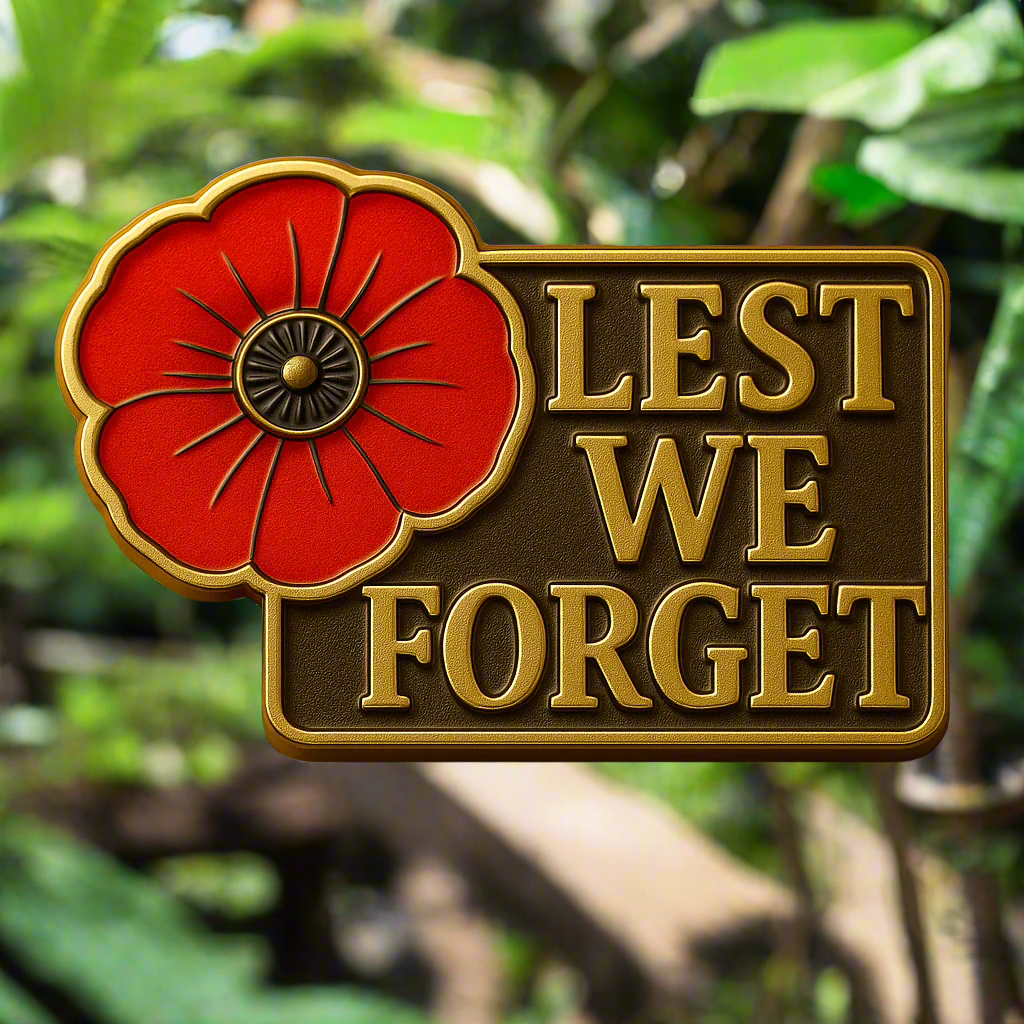 LEST WE FORGET – RED POPPY HARD ENAMEL PIN