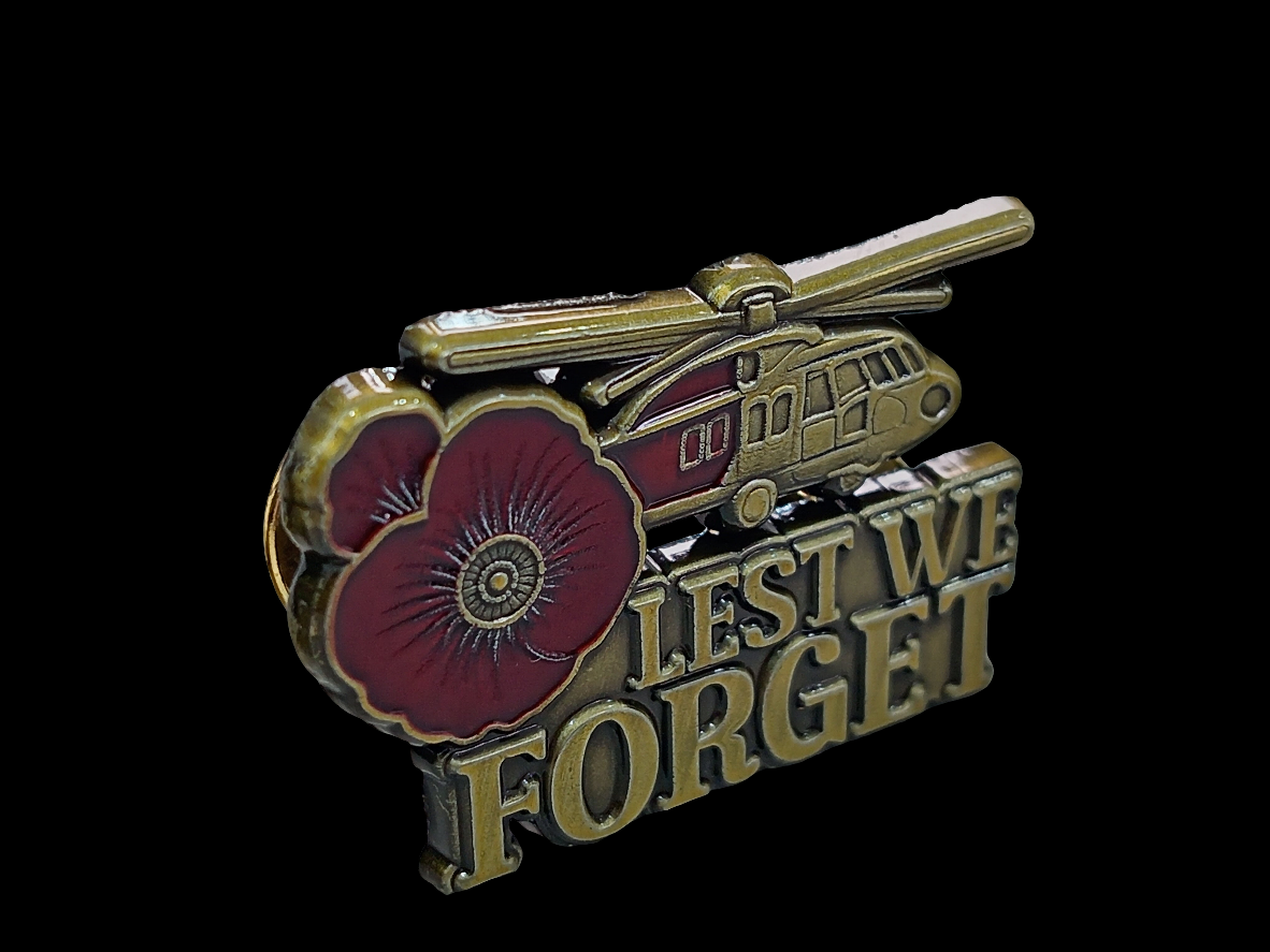 BLACKHAWK REMEMBRANCE PIN – “LEST WE FORGET” EDITION