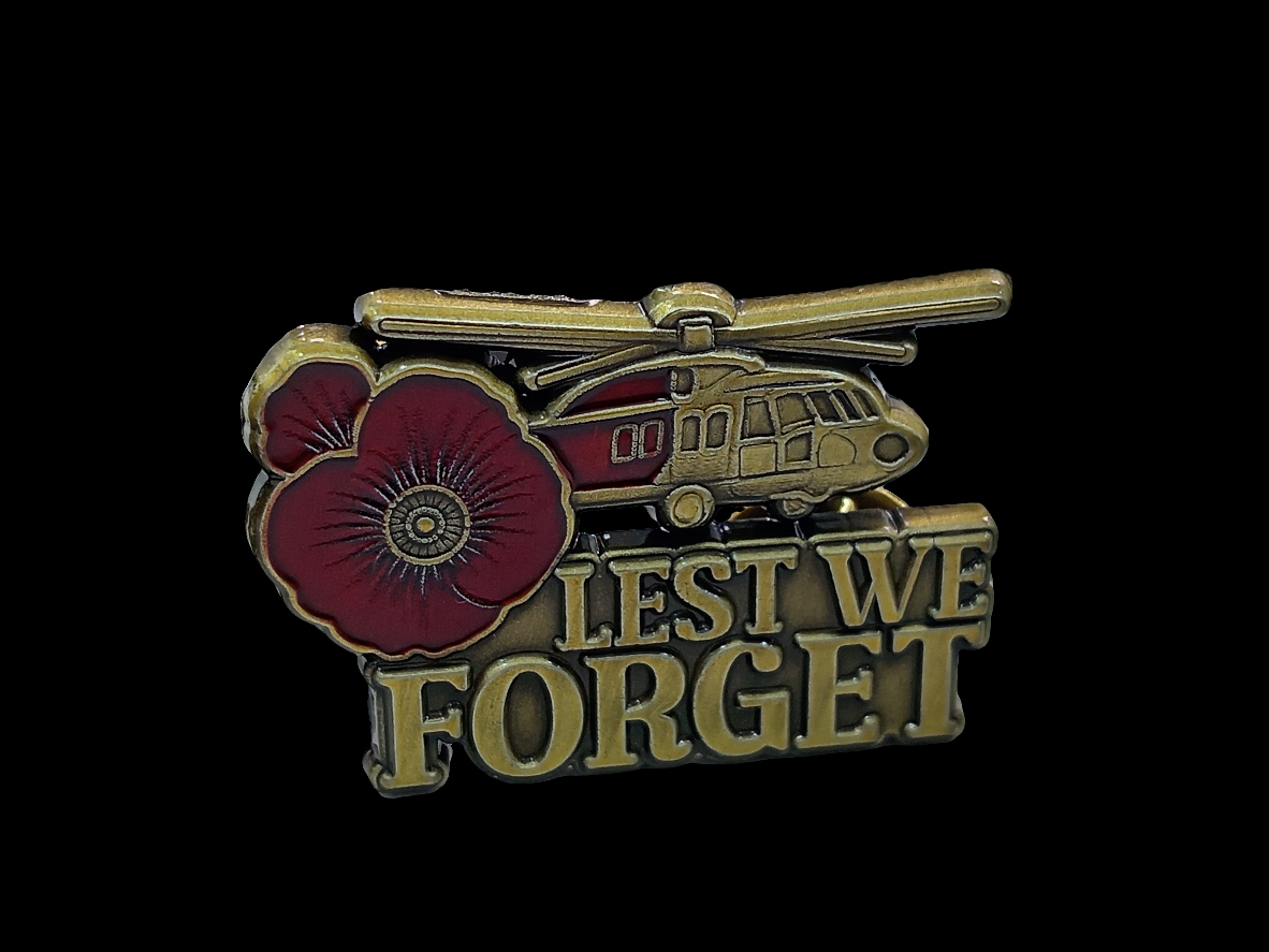 BLACKHAWK REMEMBRANCE PIN – “LEST WE FORGET” EDITION