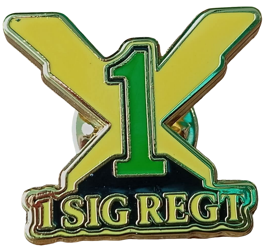 1 SIGNAL REGIMENT – HARD ENAMEL PIN ⚡