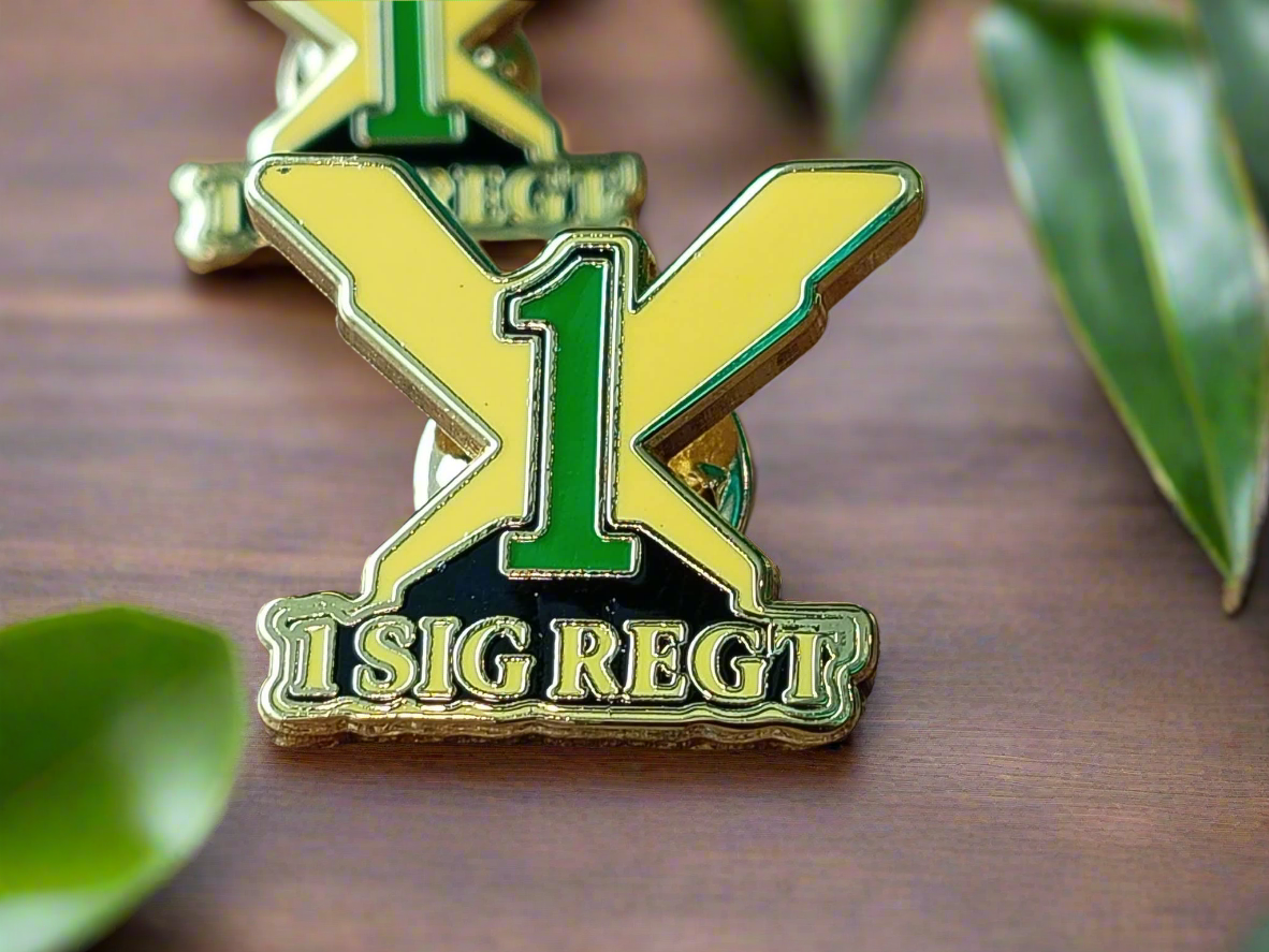 1 SIGNAL REGIMENT – HARD ENAMEL PIN ⚡