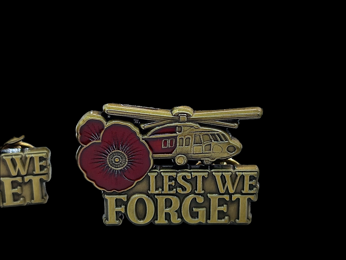 BLACKHAWK REMEMBRANCE PIN – “LEST WE FORGET” EDITION