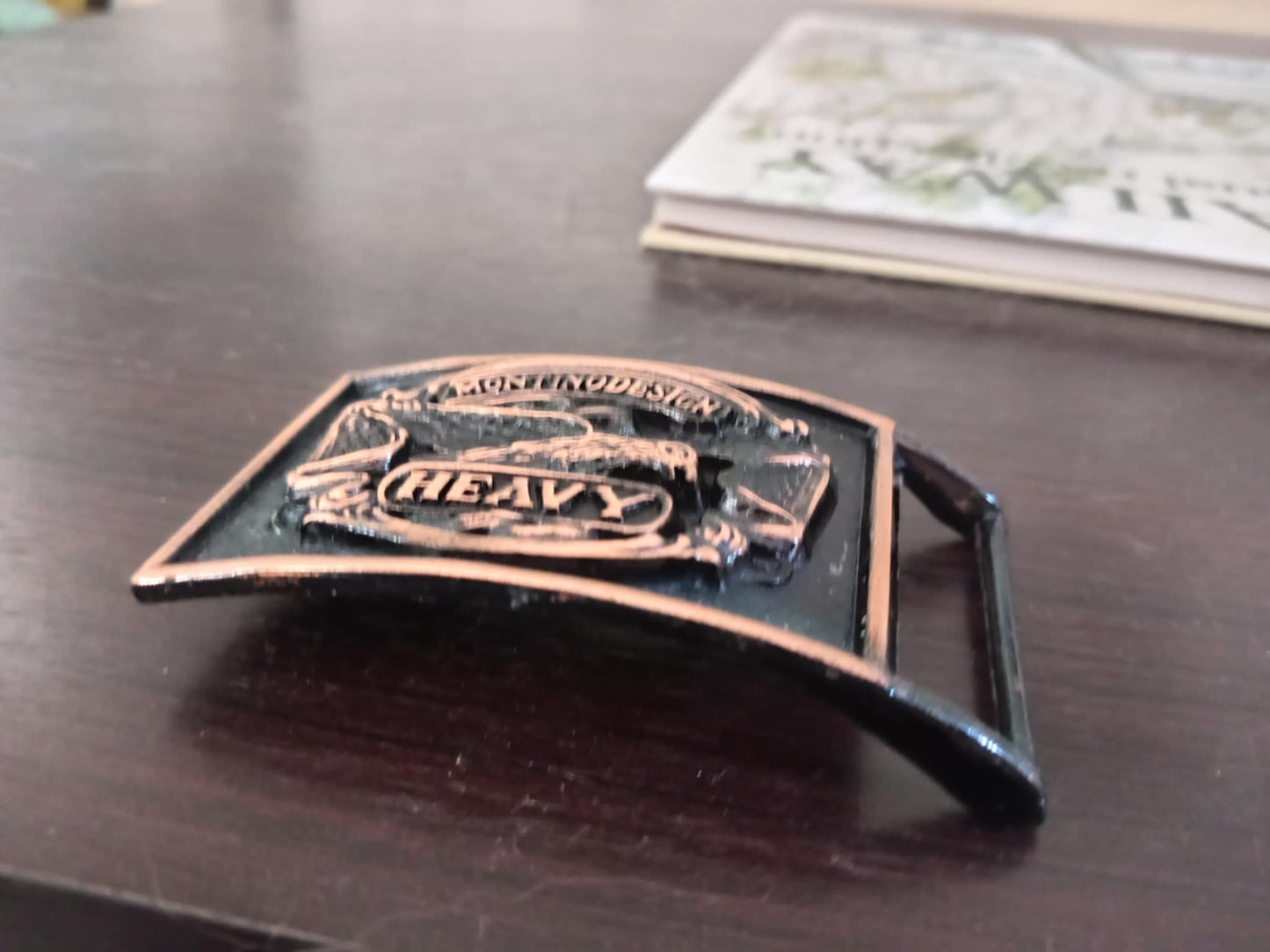 MontinoDesign “Heavy” Eagle Belt Buckle – Rare Vintage Look – Solid Brass Finish