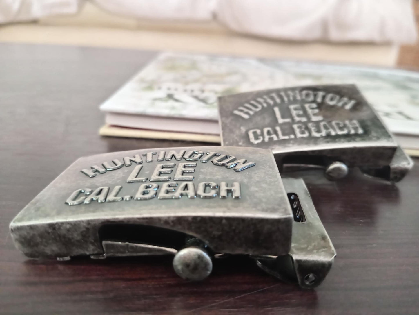 Vintage-Style "Huntington Beach CAL." Belt Buckle