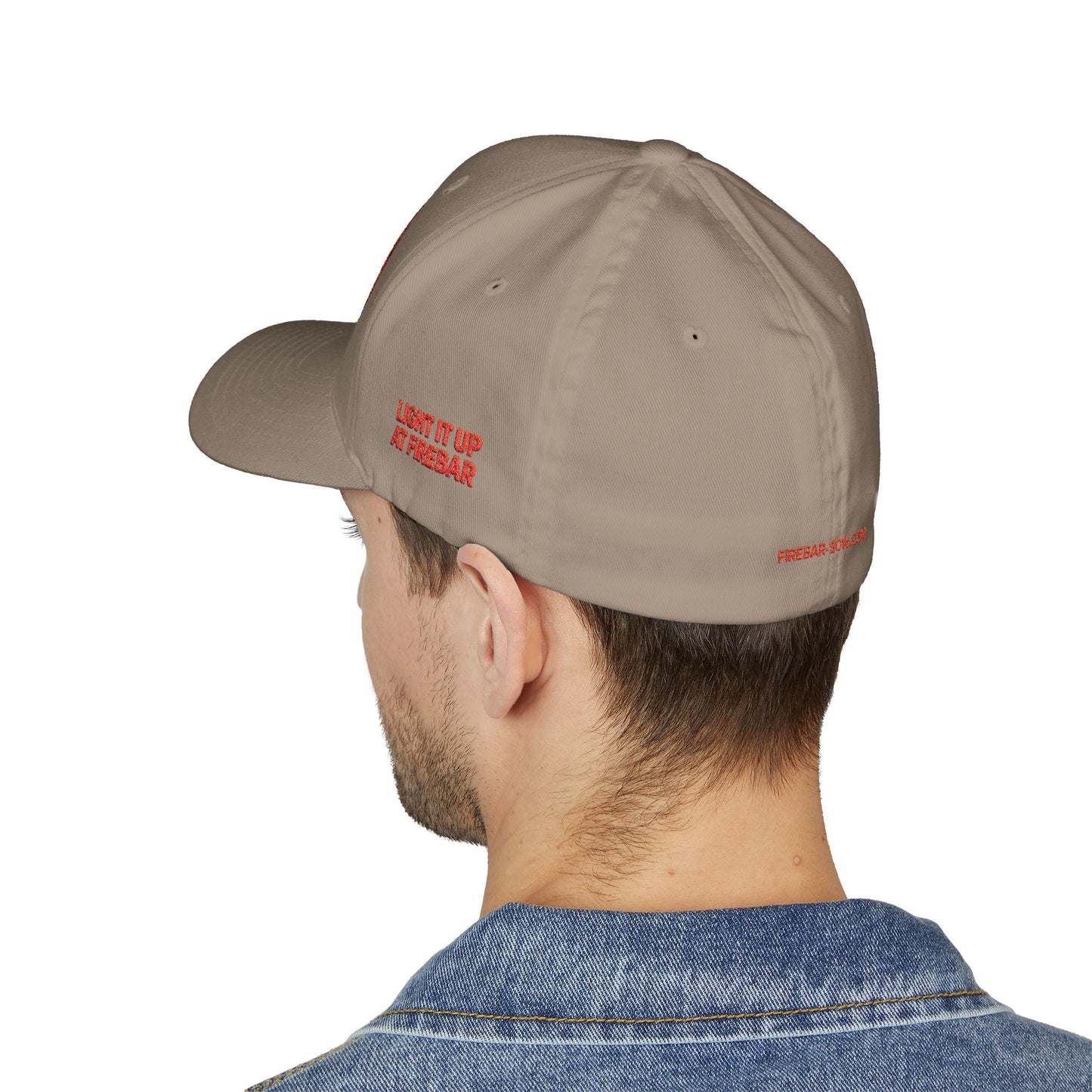 Fire Embroidered Closed-Back Cap | Trendy Hat for Warm Days, Outdoor Adventures, Gifts for Him/Her, Summer Style