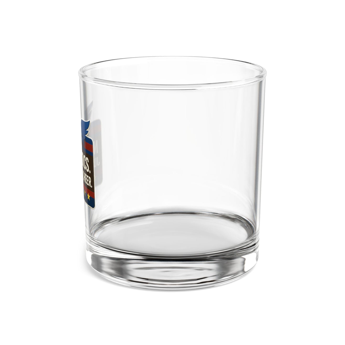 Patriotic Rocks Glass, 10oz - Cheers to Freedom, Gifts for Dads, Fun Parties, Home Bar Essentials, No Politics Just Beer & Cheer