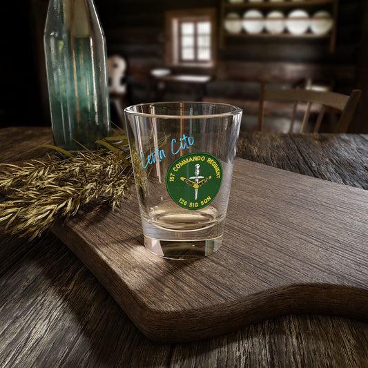 126 Sig Sqn 90's Patch Shot Glass