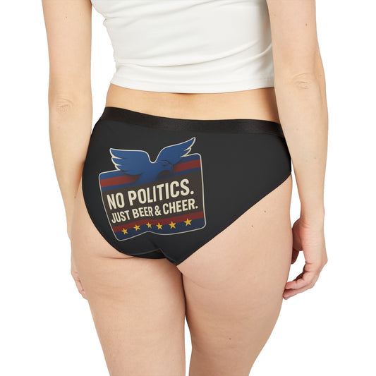 Cheerful Women's Underwear | Fun No Politics Design, Comfortable Lingerie, Everyday Wear, Gift for Her, Relaxed Vibe
