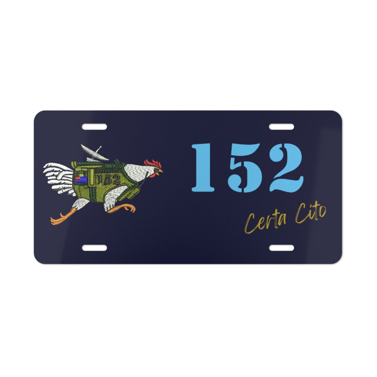 152 Signal Squadron (152 SIG SQN) Battle Chook Custom Number Plate – Honor the Legacy