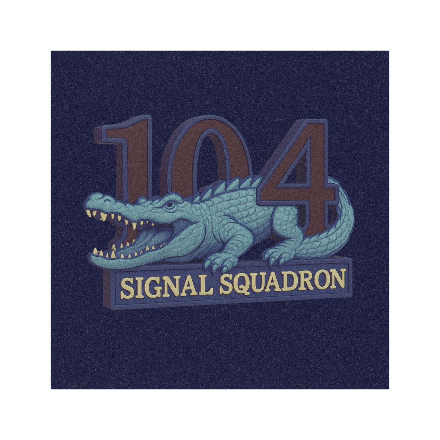 104 Signal Squadron Crocodile Car Magnet – Unique Military Pride Decor