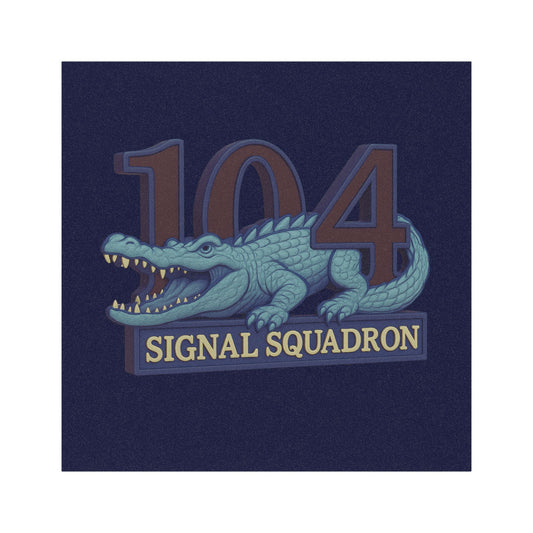 104 Signal Squadron Crocodile Car Magnet – Unique Military Pride Decor