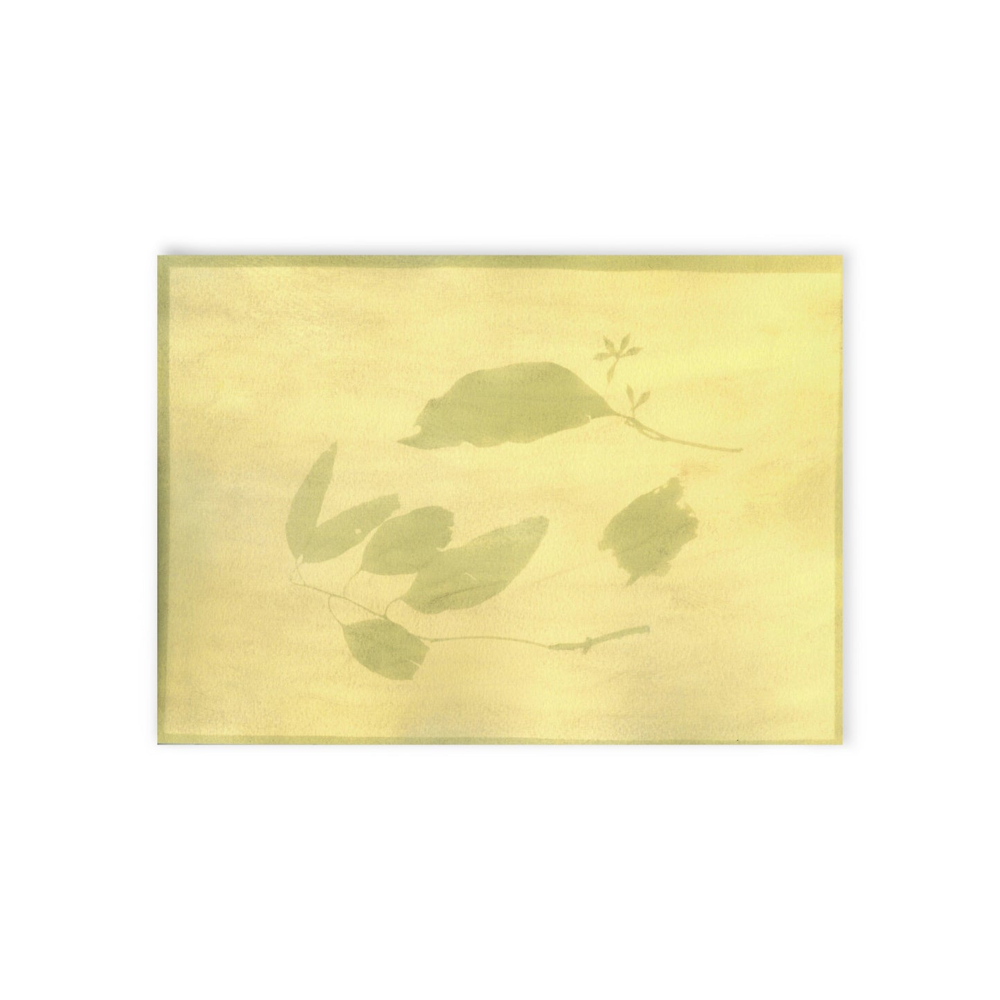 Artistic One-Sided Holiday Cards – Organic Anthotype Green Floral Design