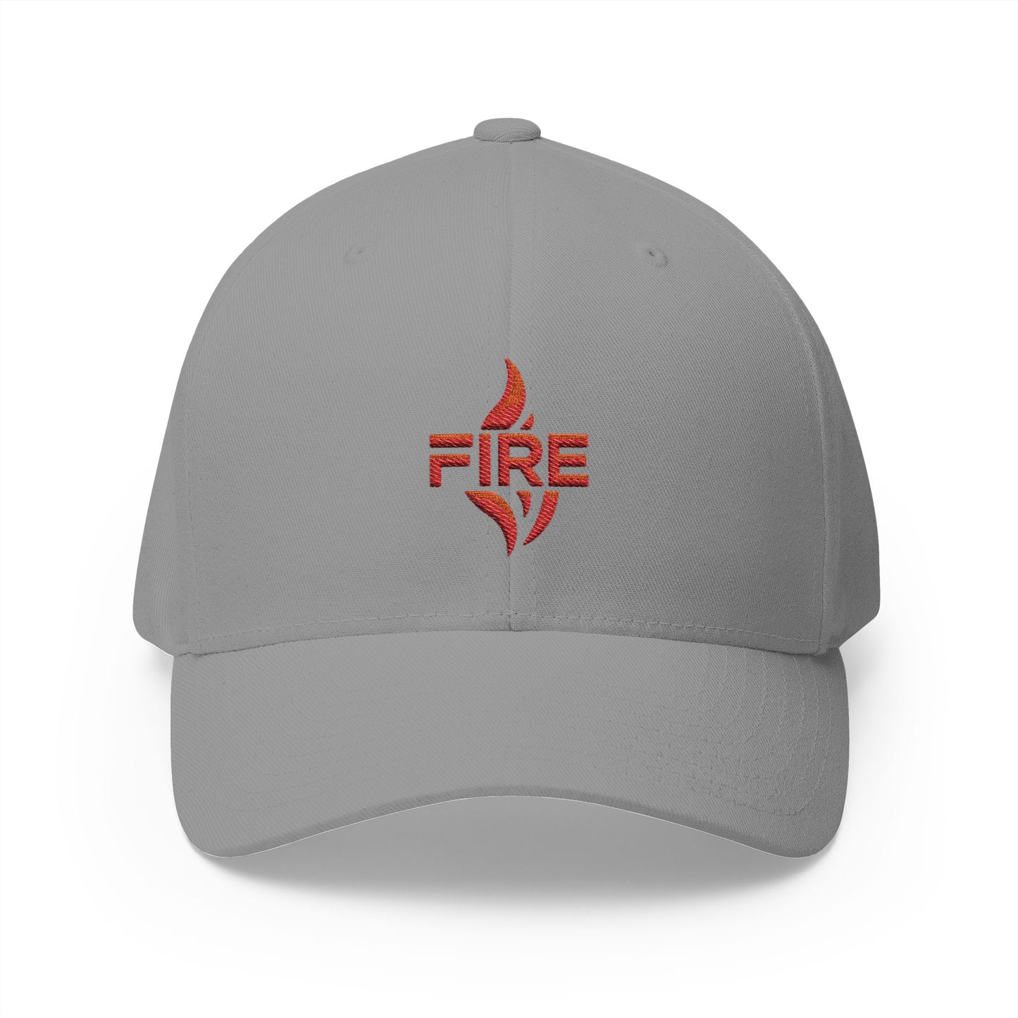 Fire Embroidered Closed-Back Cap | Trendy Hat for Warm Days, Outdoor Adventures, Gifts for Him/Her, Summer Style