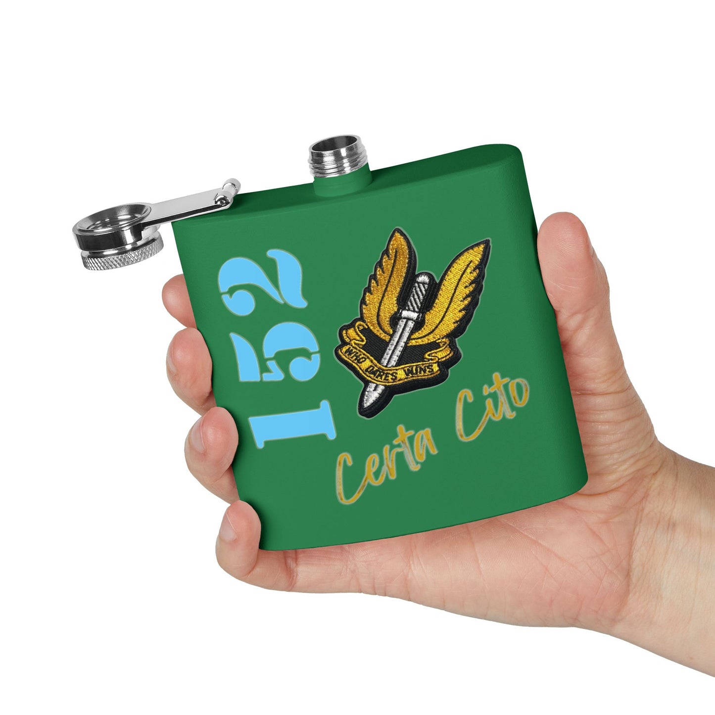 152 Signal Squadron SAS Flask – Who Dares Wins – 6oz