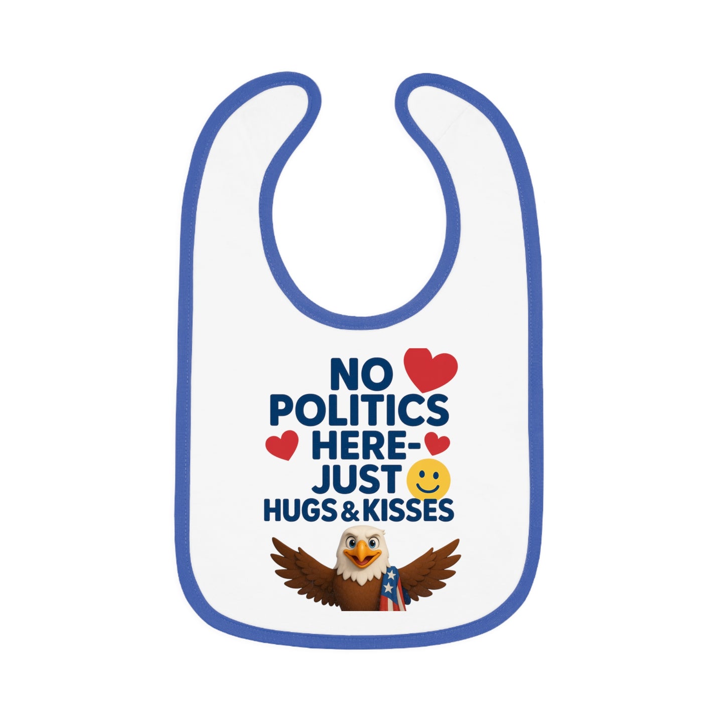 Cute Baby Bib with Adorable Eagle Design | No Politics Here Just Hugs & Kisses | Ideal for Baby Showers, Birthdays, Everyday Use, New [...]