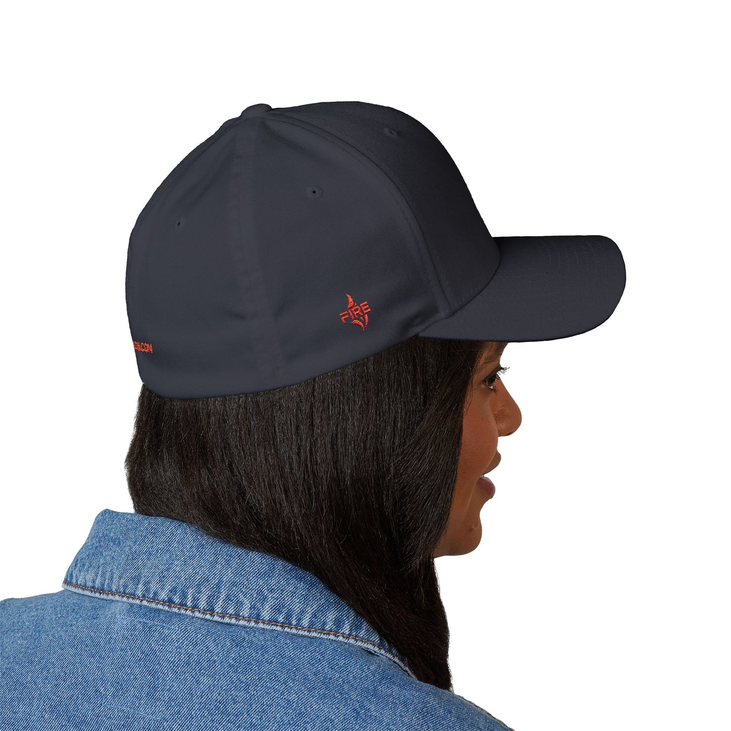 Fire Embroidered Closed-Back Cap | Trendy Hat for Warm Days, Outdoor Adventures, Gifts for Him/Her, Summer Style