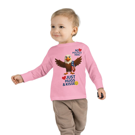 Cute Toddler Long Sleeve Tee with Fun Eagle Design | Perfect for Playdates, Family Events, Holidays, Kids' Parties, Gifts