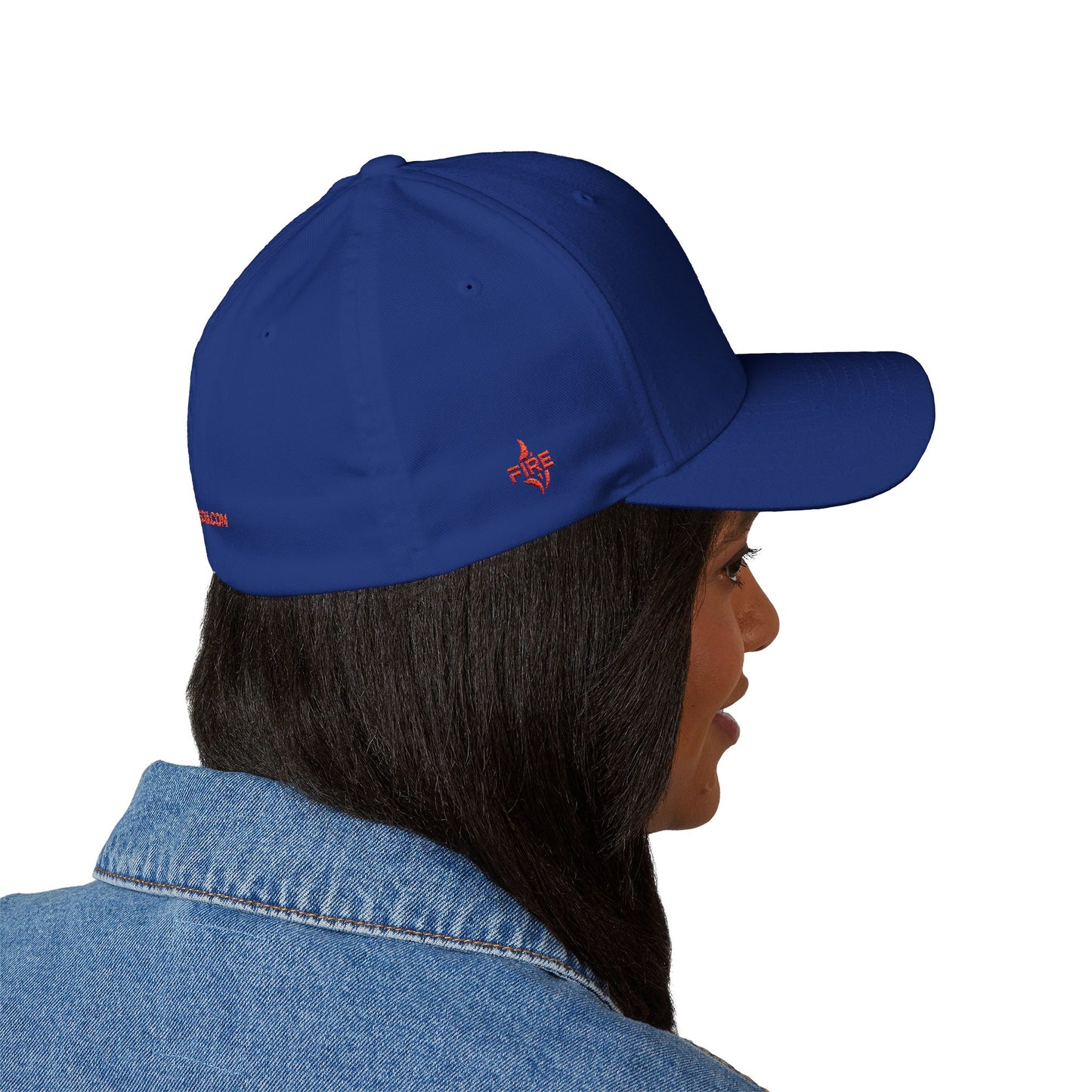 Fire Embroidered Closed-Back Cap | Trendy Hat for Warm Days, Outdoor Adventures, Gifts for Him/Her, Summer Style