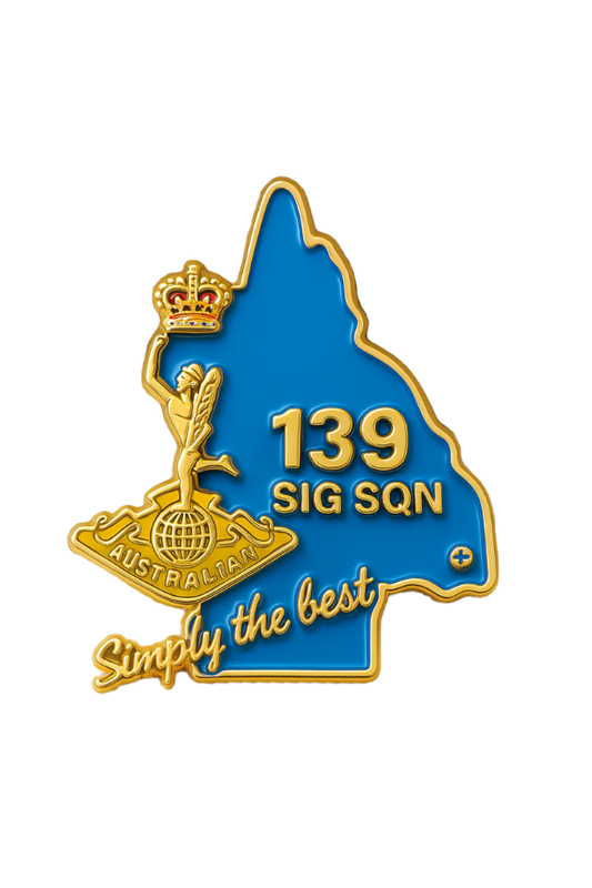 📡 139 SIGNAL SQUADRON – HARD ENAMEL LAPEL PIN