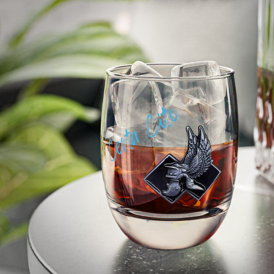 126 Sig Sqn Commandos Modern Day Patch Whiskey Glass
